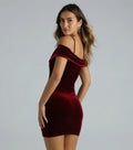 Luxe Allure Velvet Cold Shoulder Mini Dress