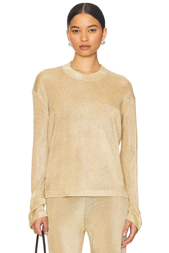 Hana Metallic Knit Top