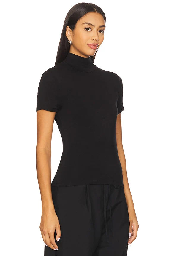Demi Fitted Mock Neck Top