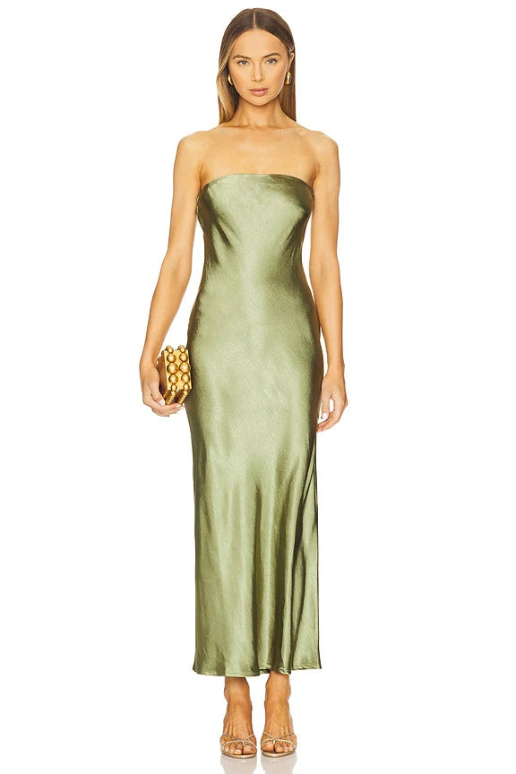 Angelina Neck Tie Maxi Dress