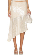 Eris Sequin Flounce Midi Skirt