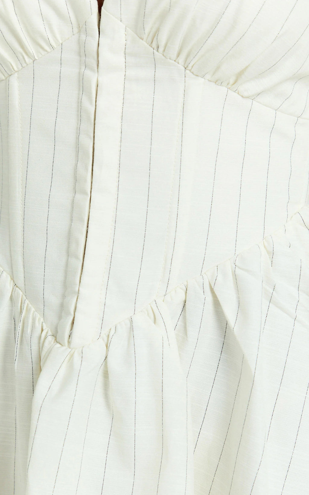 Raina Mini Dress - Halterneck Corset Waist Gathered Skirt Dress in Cream