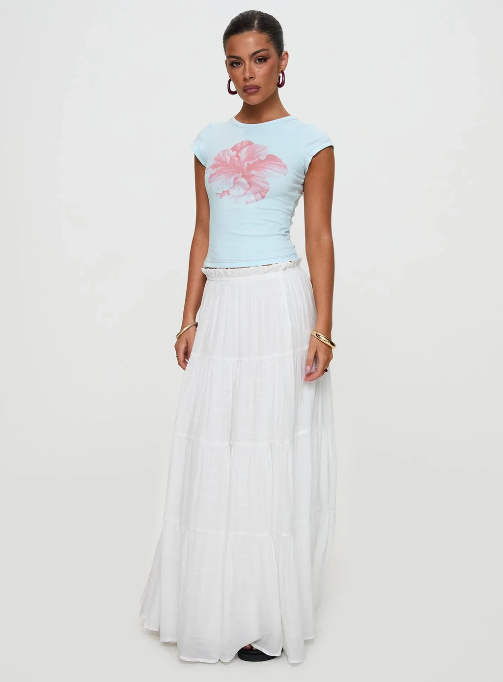 Mya Maxi Skirt White