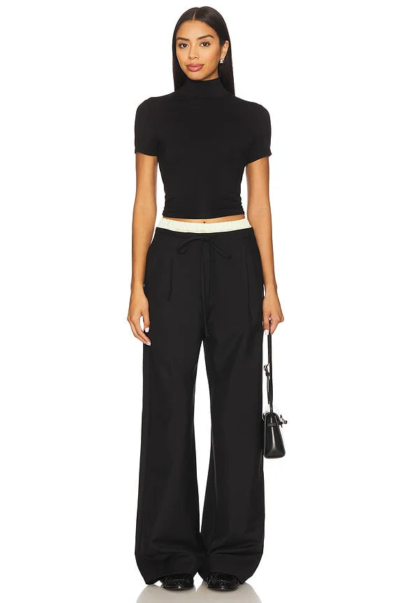 Demi Fitted Mock Neck Top