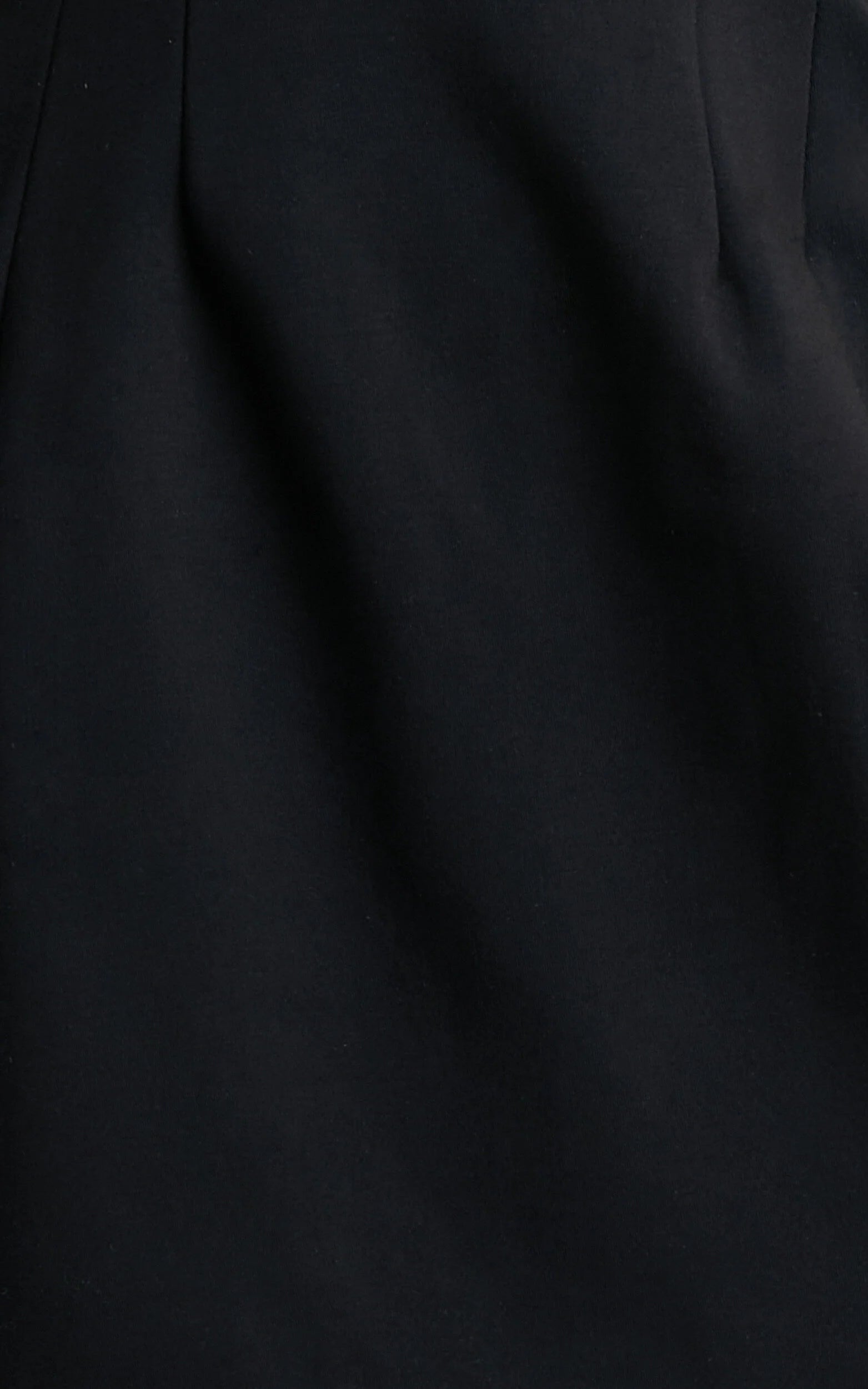 Arabella Mini Dress - Strapless Diamante Trim Structured Dress in Black