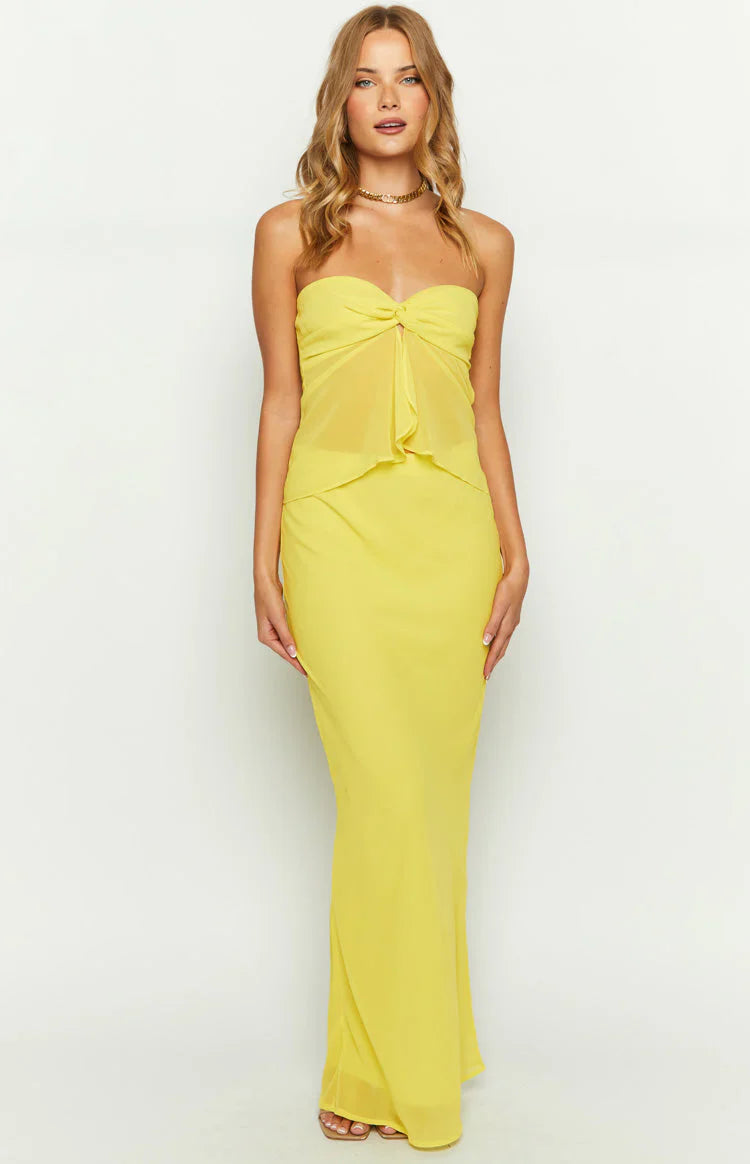 Jacqulin Yellow Maxi Skirt