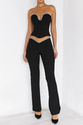 Mistress Rocks Black Crystal Embellished Trousers - SALE