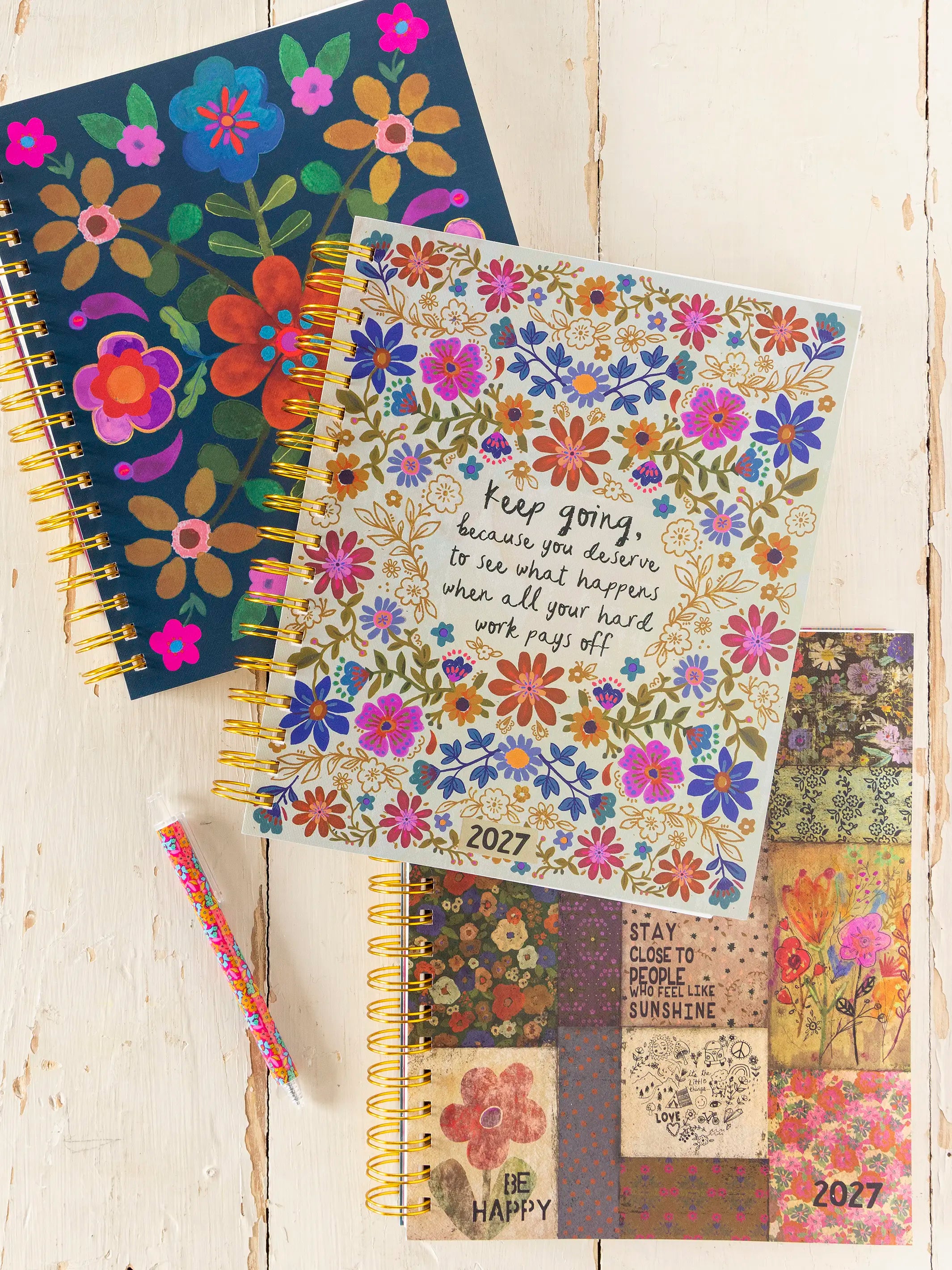 2026-27 17 Month Planner - Patchwork Be Happy