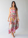 Patti Side Slit Maxi Dress - Vintage Summer Floral