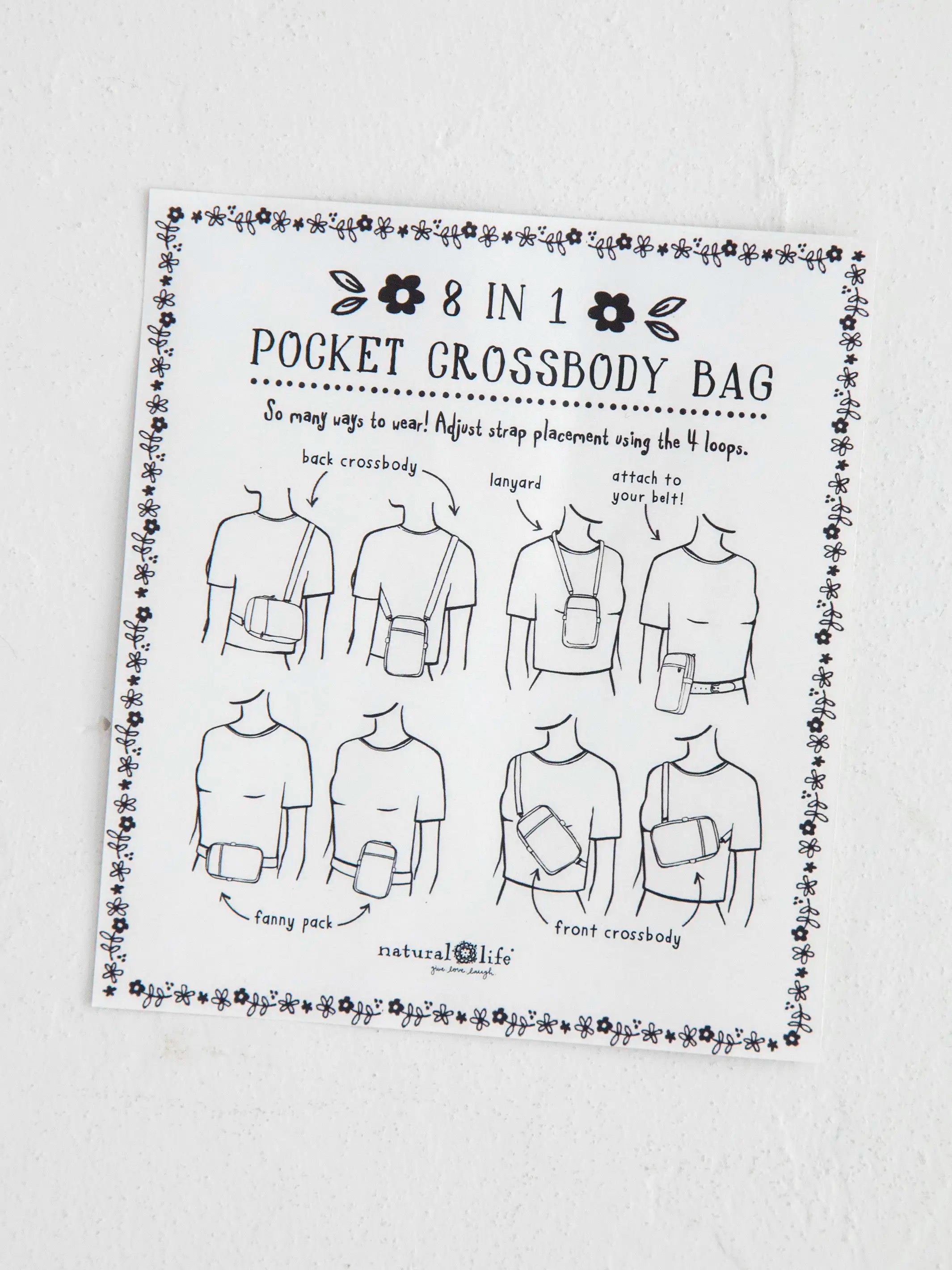 8-in-1 Pocket Crossbody - Jewel Positano Scarf