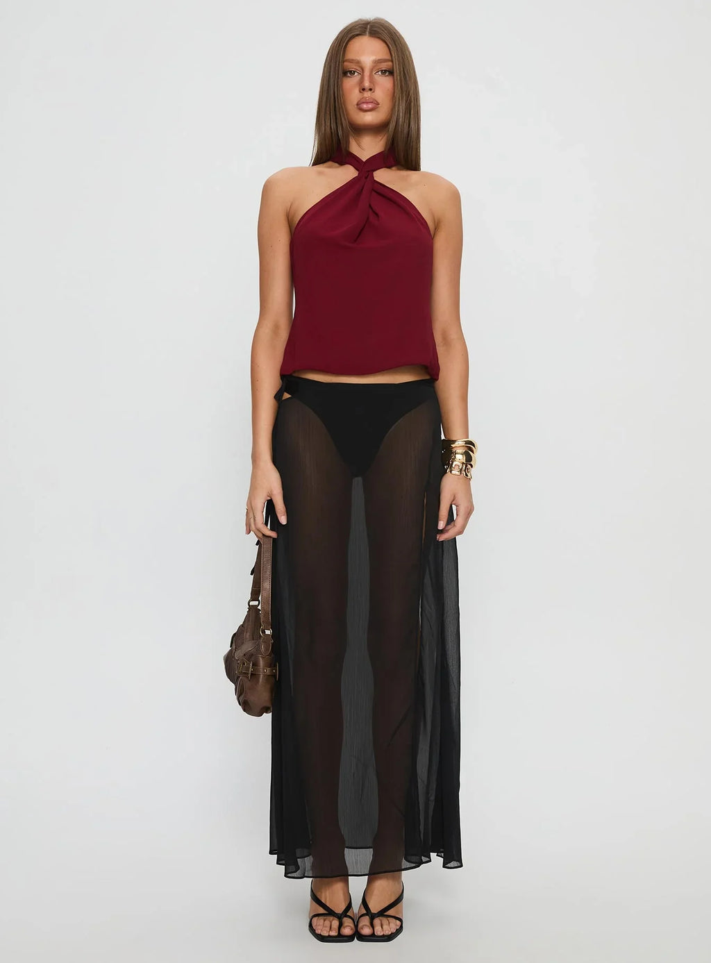 Adalynne Twist Front Top Red
