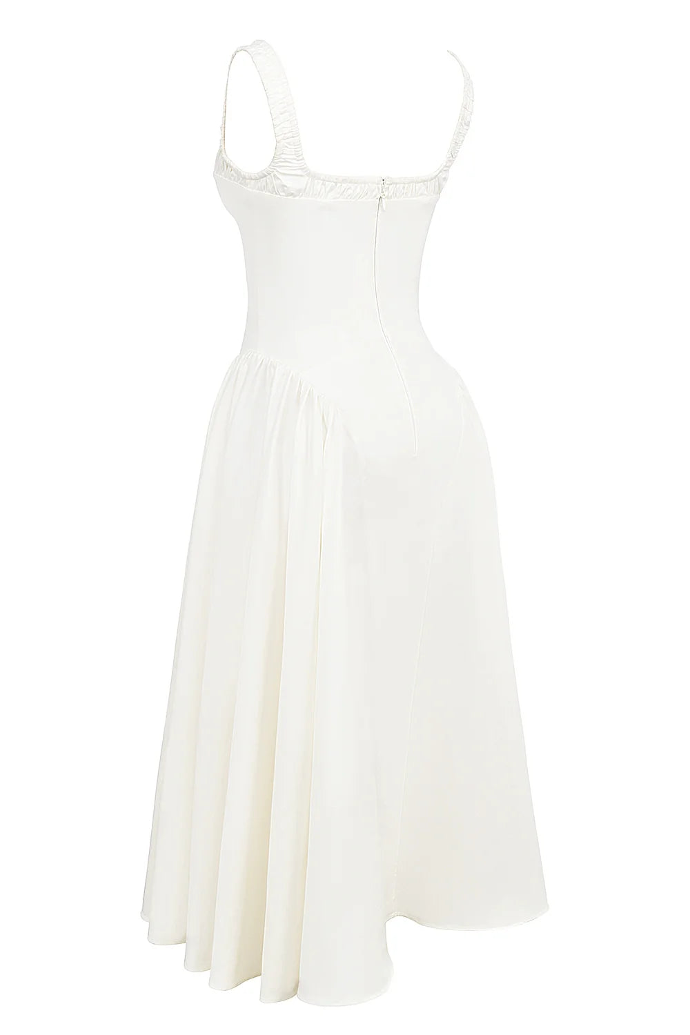 White Cotton Midi Sundress