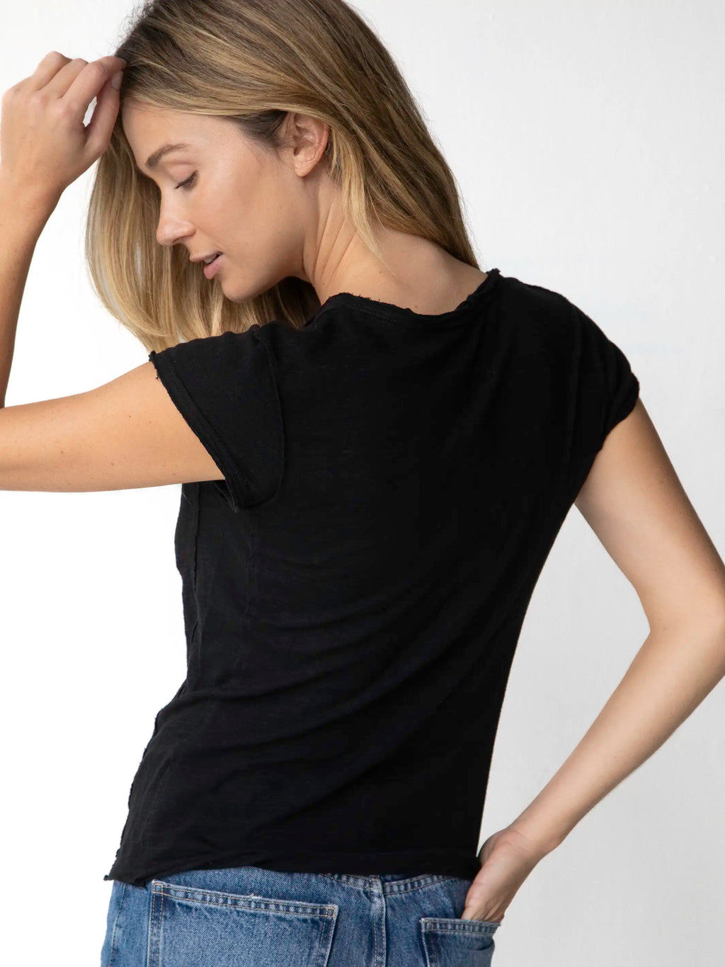 Molly Cotton Tee Shirt - Black