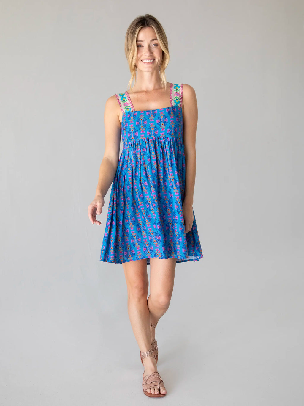 Tricia Mini Dress - Medallion Diamond Vines