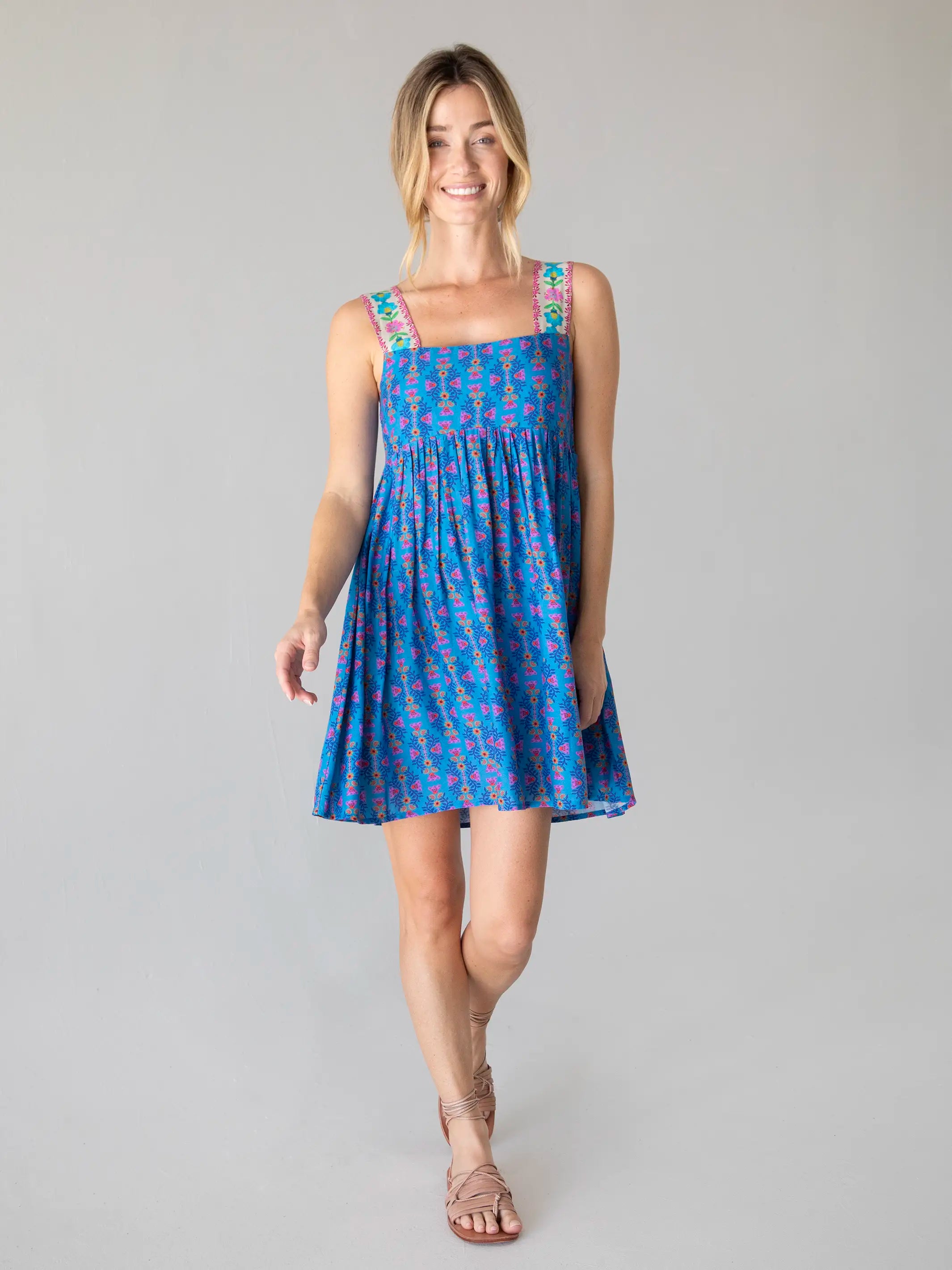 Tricia Mini Dress - Medallion Diamond Vines