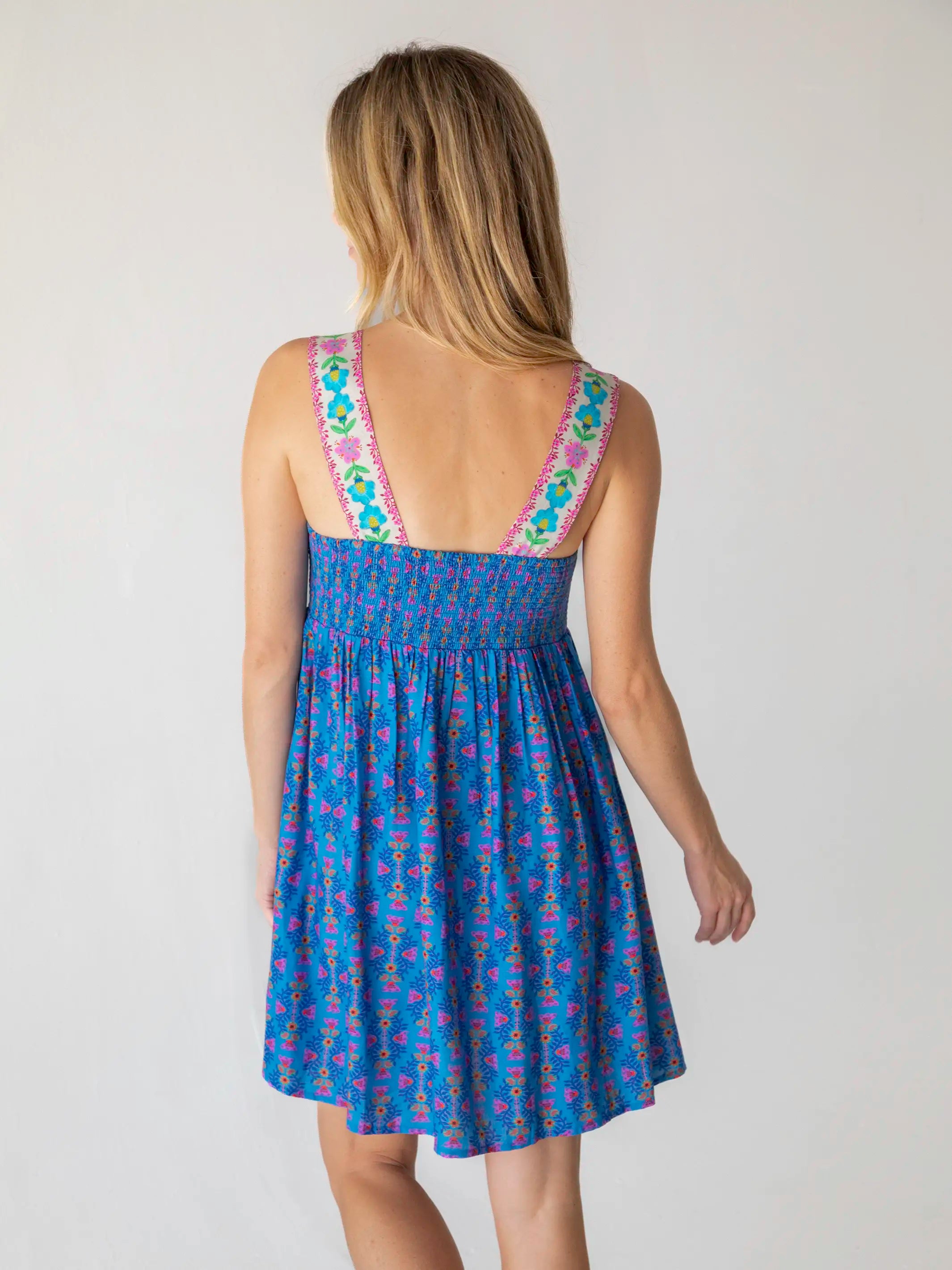 Tricia Mini Dress - Medallion Diamond Vines