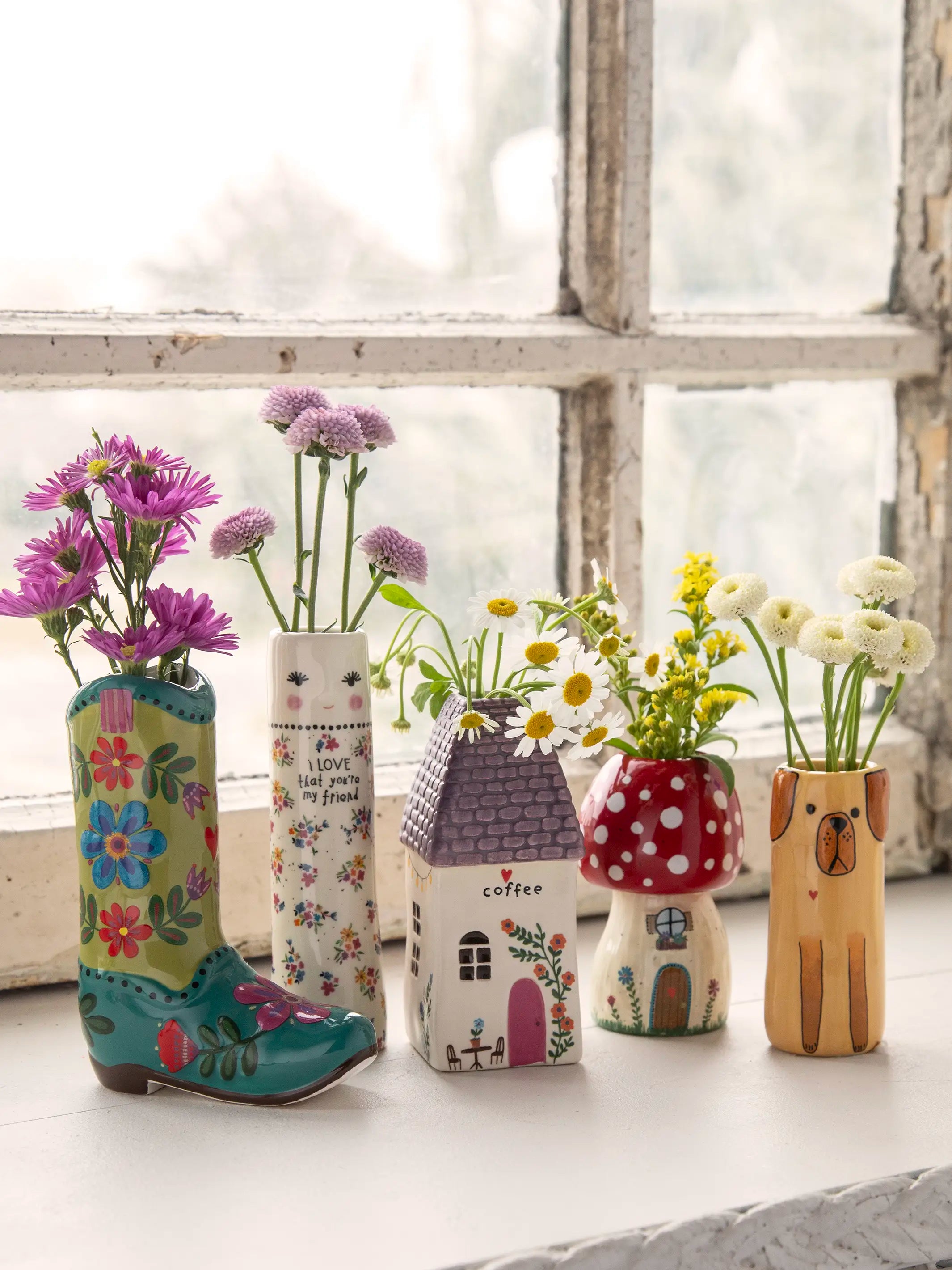 Folk Friend Bud Vase - Love That You're My Friend