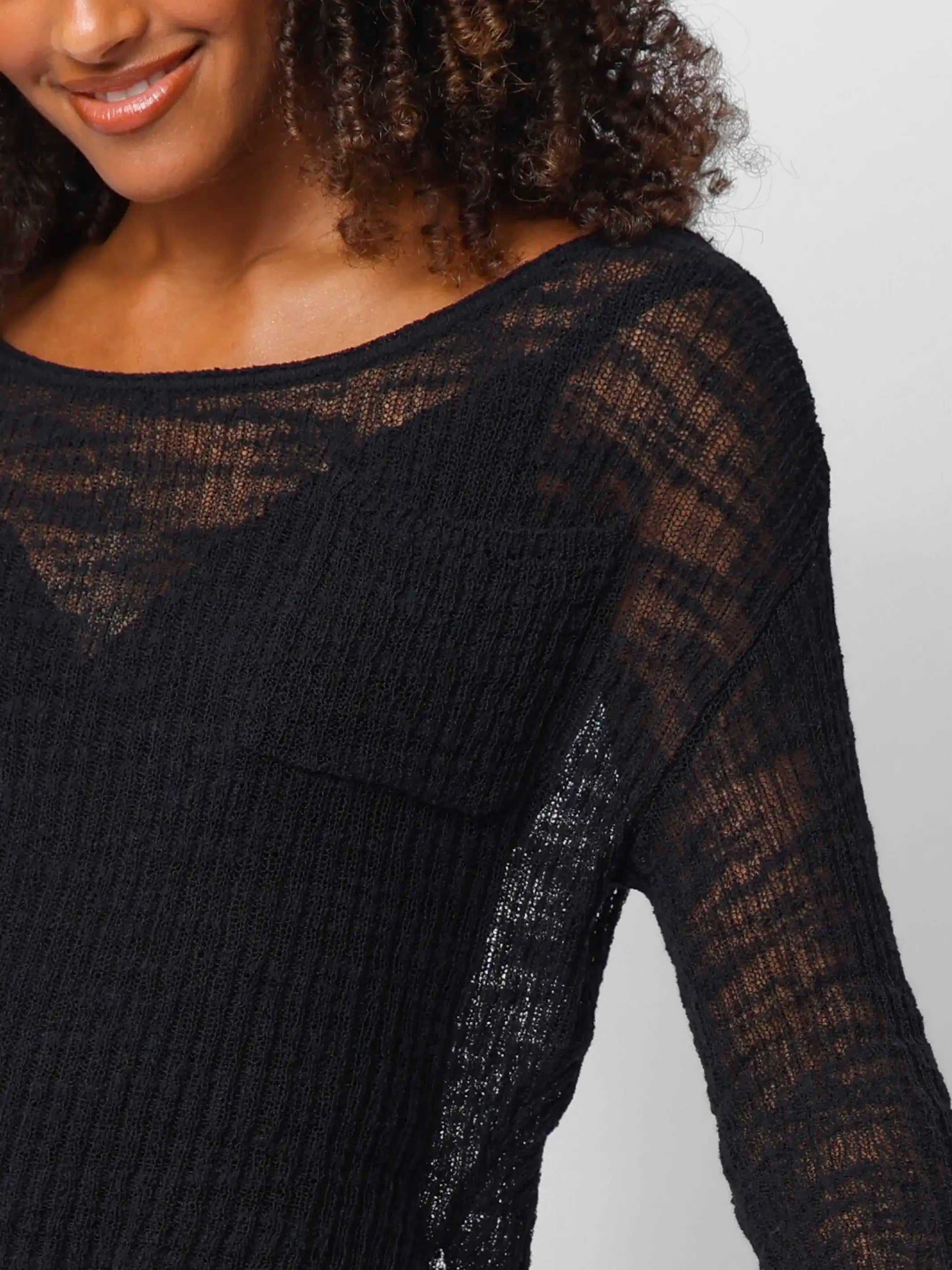 Patti Layering Sweater - Black