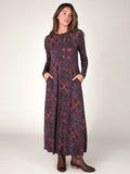 Stevie ButterSoft Knit Maxi Dress - Mandala Charcoal Folk Floral