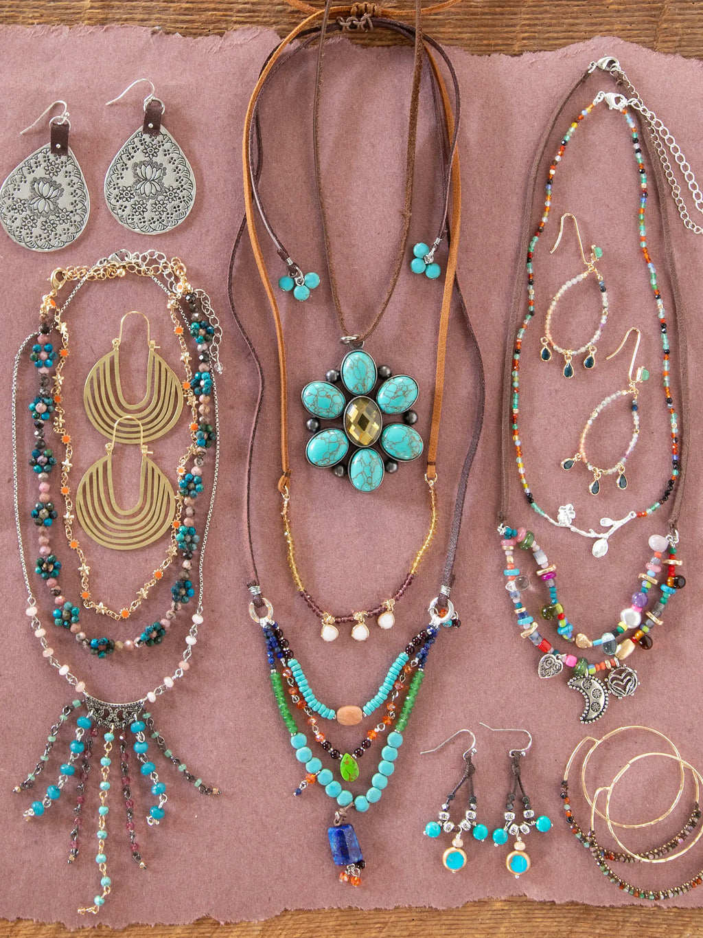 Gemstone Pendant Necklace - Turquoise