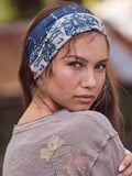 Full Boho Bandeau® Headband - Shibori Stripe Indigo
