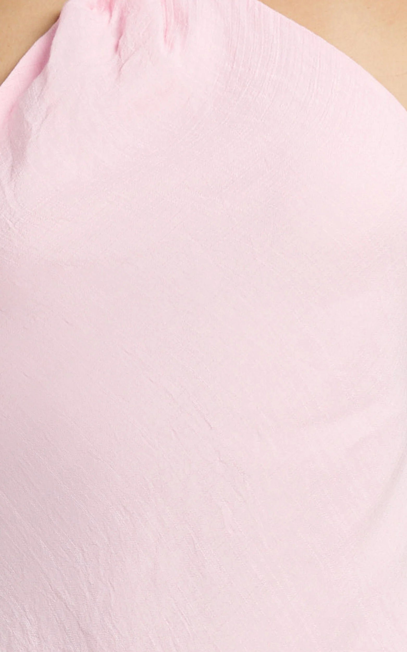Maddox Mini Dress - Scarf Neck Low Tie Back Slip Dress in Pink