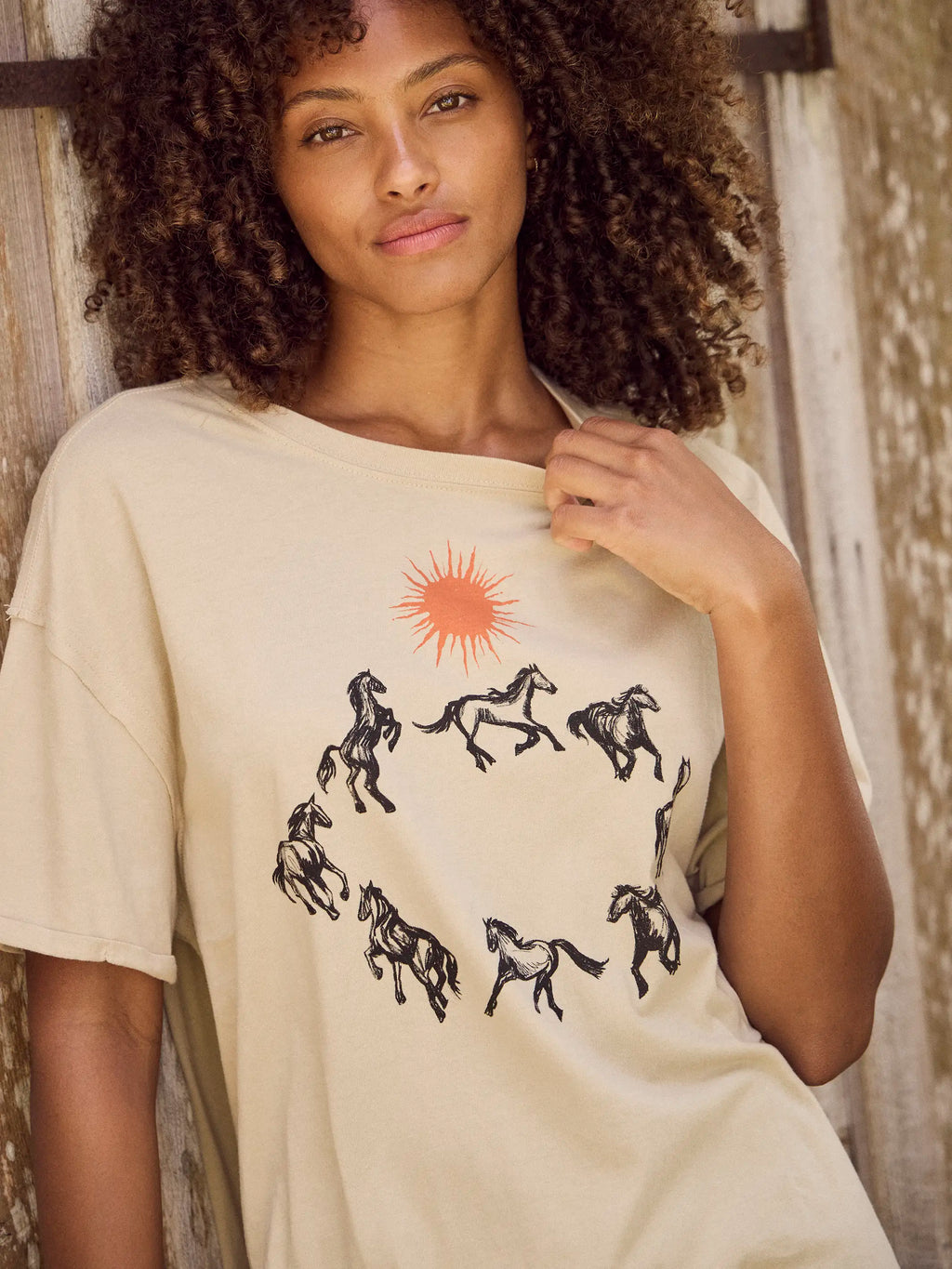 Take It In Cotton Tee - Horses