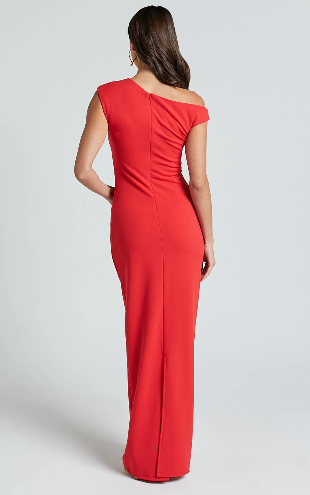 Genie Maxi Dress - Off The Shoulder Dress in Red