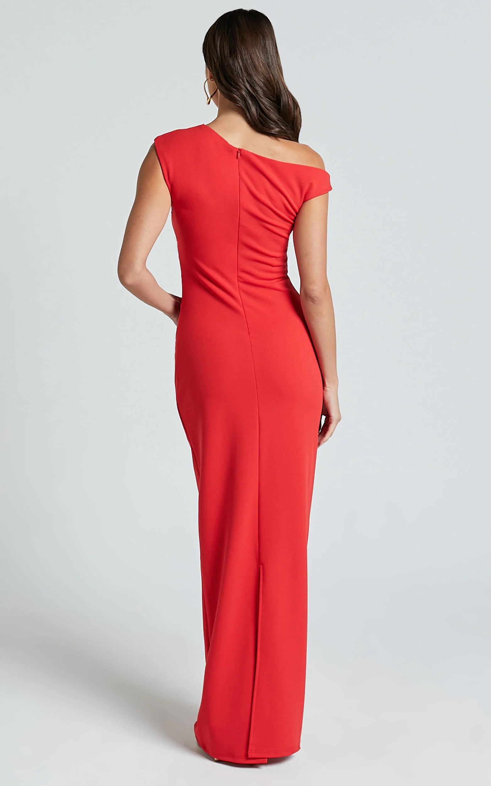 Genie Maxi Dress - Off The Shoulder Dress in Red