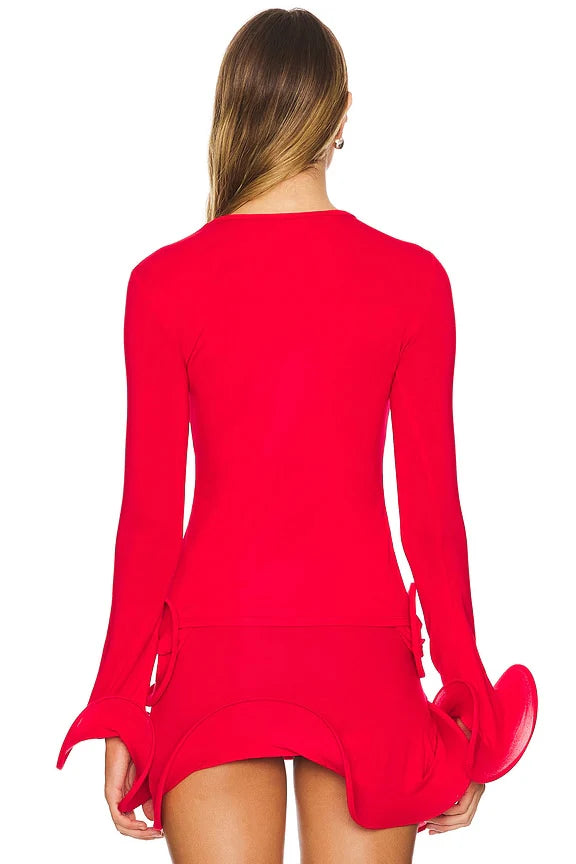 Wave Sleeve Top