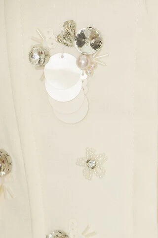 Embellished Twill Corset Top