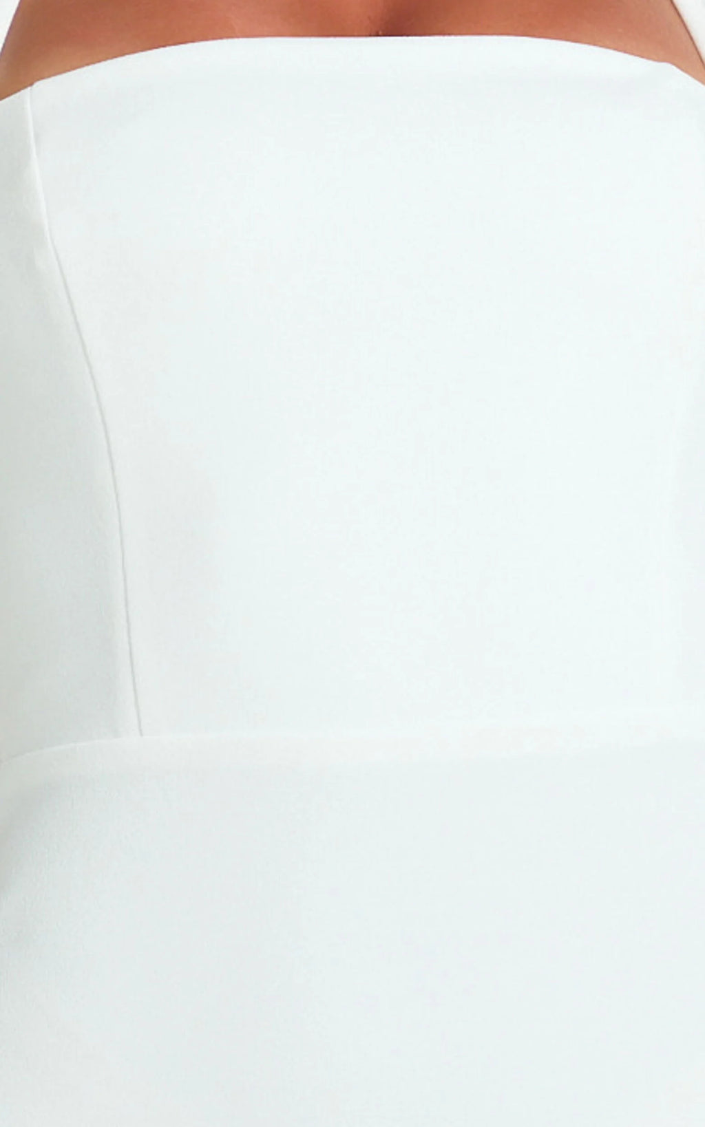 Salome Midi Dress - Halter Neck Column Dress in White