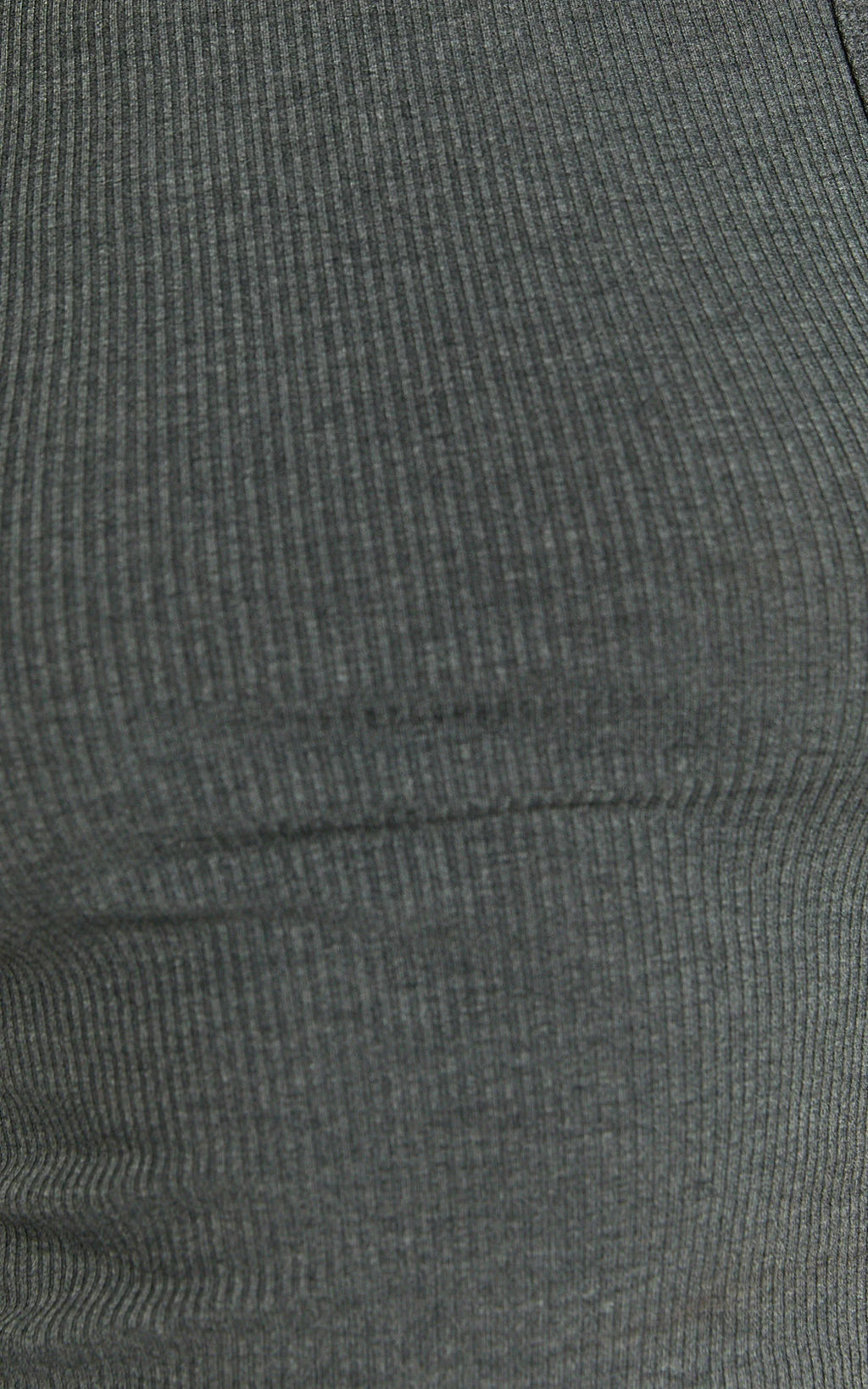 Can't You Tell Top - Ribbed Tank Top in Charcoal