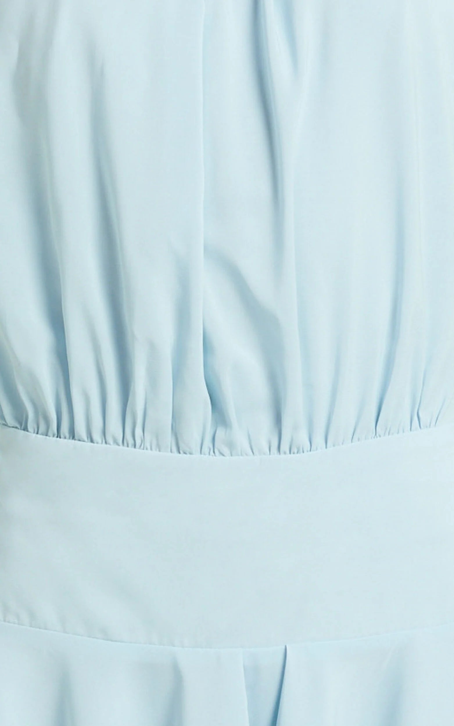 Bryonie Mini Dress - Backless Halter Dress in Pale Blue