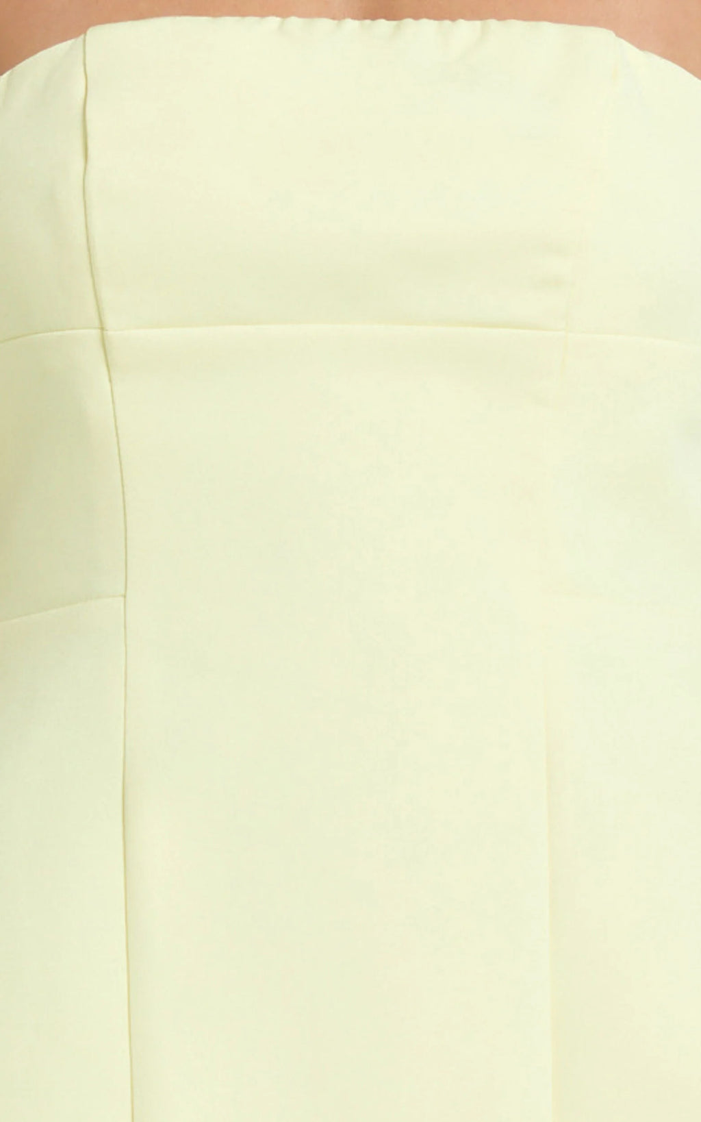 Catharine Mini Dress - Strapless A Line Dress in Lemon