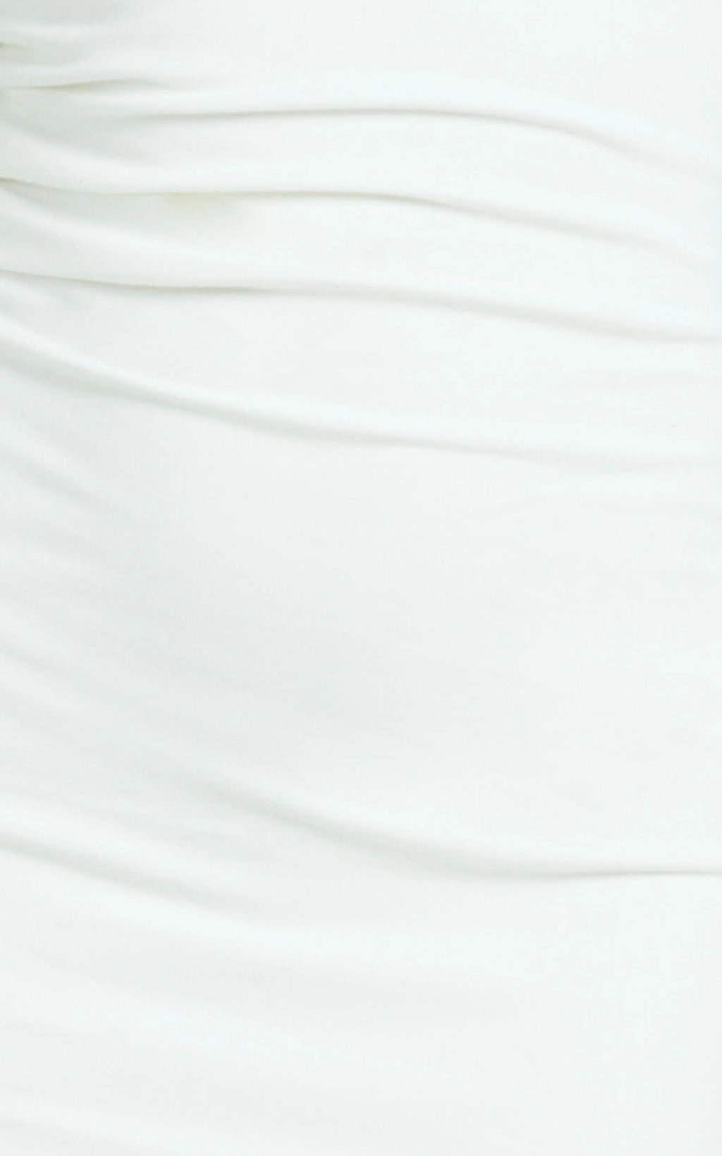 Nori Mini Dress - One Shoulder Long Sleeve Bodycon Dress in Off White