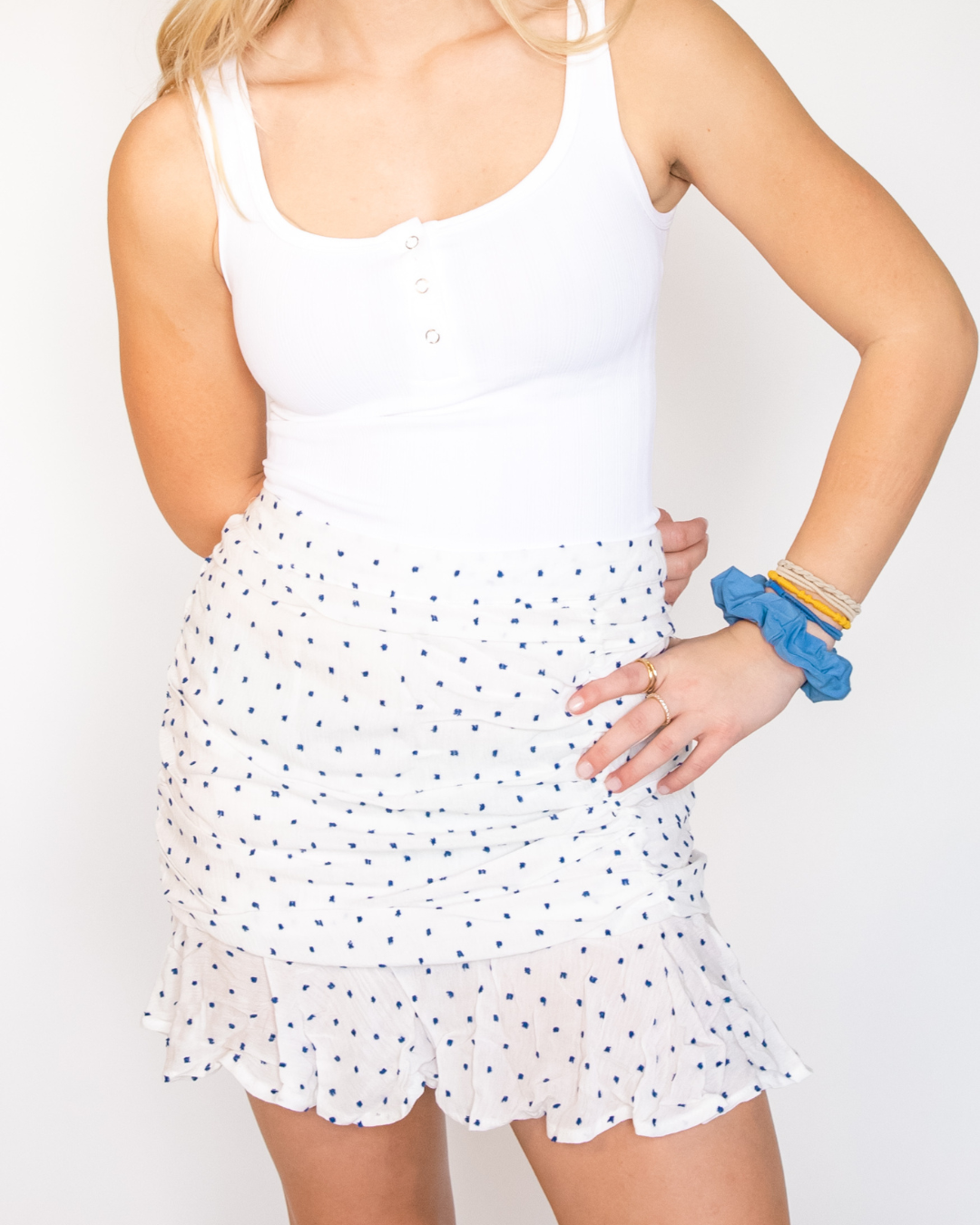 Washed Button Down Tank Top