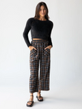 Beckett Flannel Pants - Brown Grey Plaid