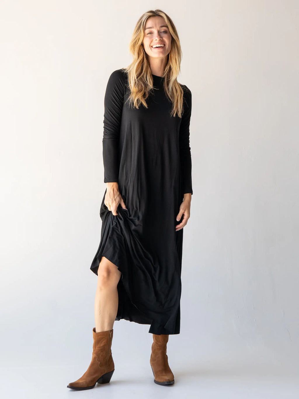 Stevie ButterSoft Knit Maxi Dress - Black