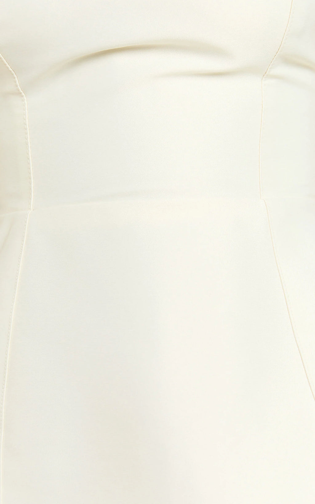 Carolina Mini Dress - Scoop Neck Panel Bodice Dress in Off White