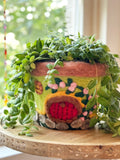 Hand Felted Wool Planter - Forest House