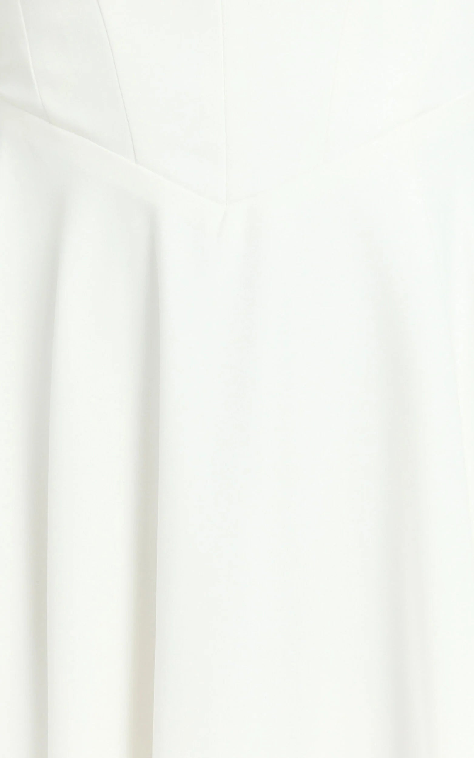 Bernie Midi Dress - Square Neck Strapped Full Circle Skirt Dress in White