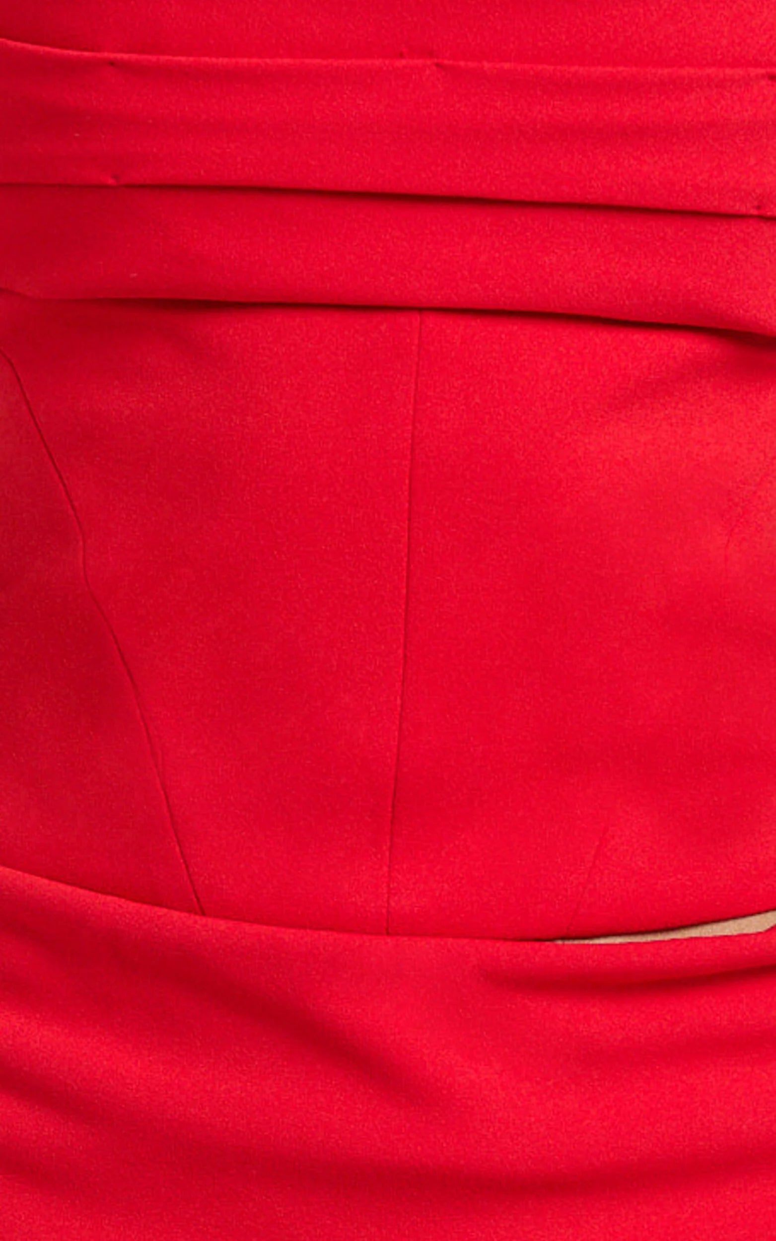 Chelsea Top - Gathered Bust Corset Top in Red