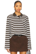 Sadover Longsleeve Polo Top