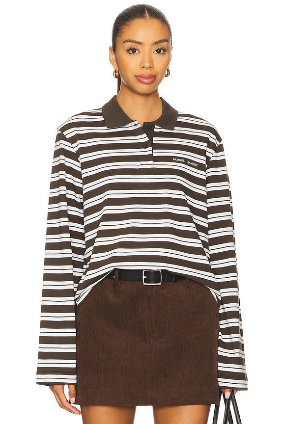 Sadover Longsleeve Polo Top