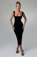 Malina Midi Dress - Black
