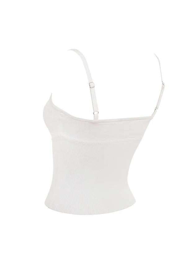 White Dainty Knit Top