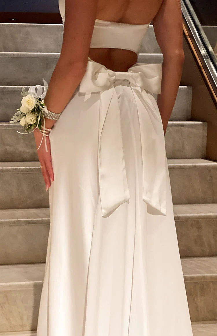 Nicole White Maxi Dress