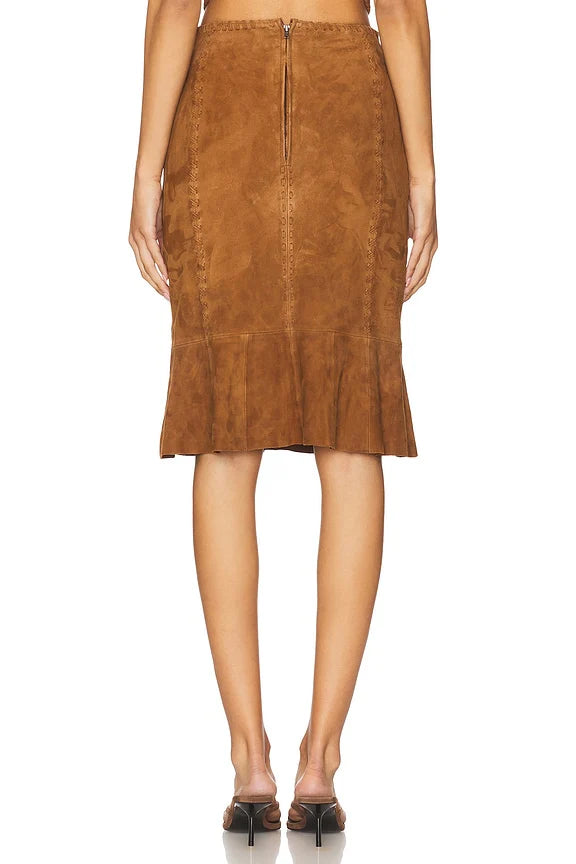 Handkerchief Leather Skirt