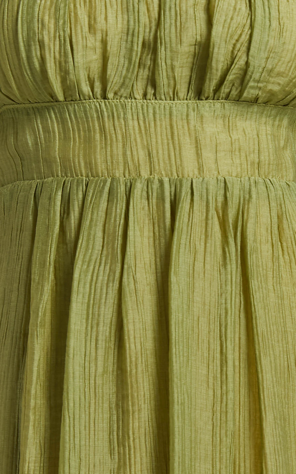 Roshina Midi Dress - Straight Neck Puff Sleeve Dress in Olive
